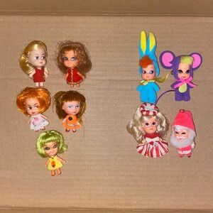 VTG 1960s liddle kiddles bundle mouse bunny Santa peppermint and knockoffs